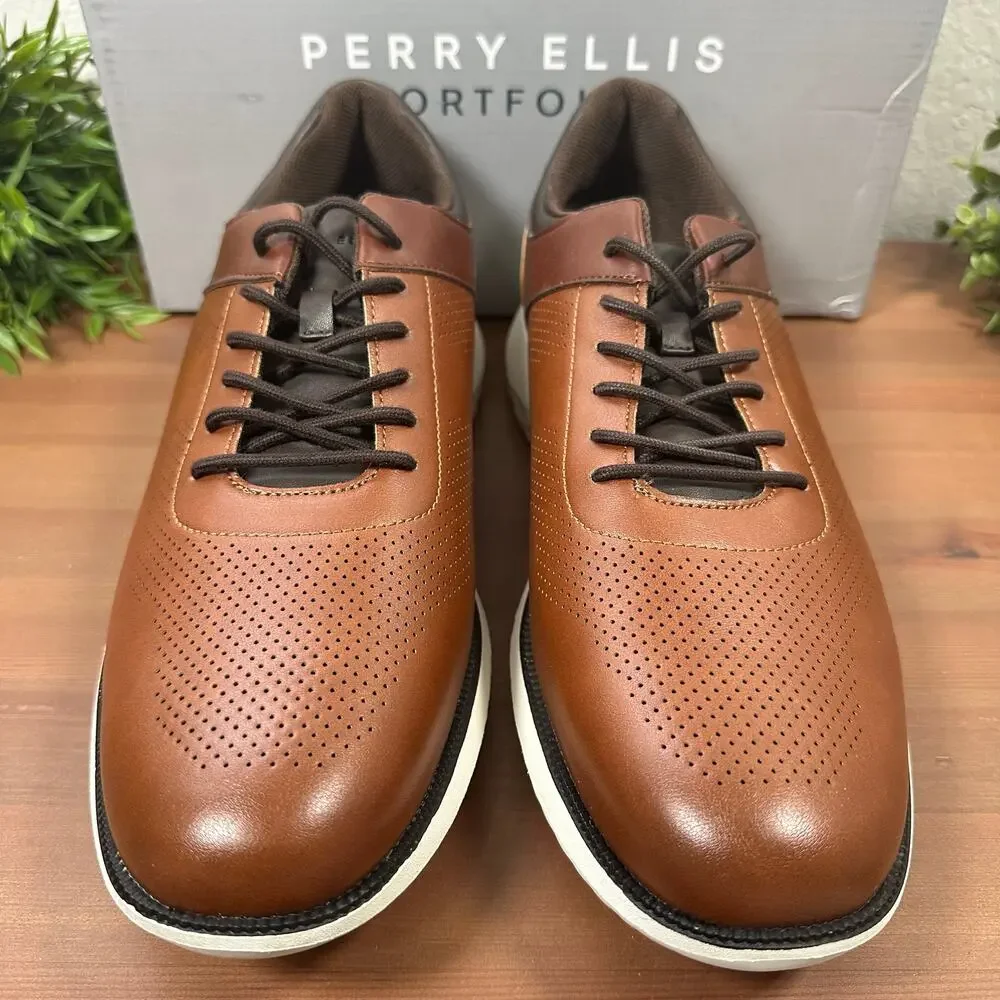 Perry‎ Ellis Portfolio Men's Casual Brown Shoes Size 10